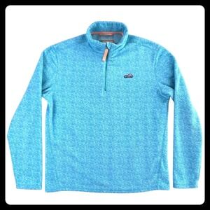 Chubbies 1/4 Zip Fleece Pullover Men MEDIUM Blue Sweater Hiking‎ Outdoors